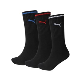 ČARAPE PUMA CREW SOCK STRIPE 3P BLACK
