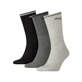 ČARAPE PUMA CREW SOCK STRIPE 3P GREY/BLACK