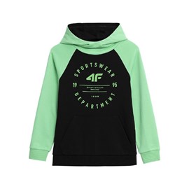 HOODIE 4F BASIC+ BLACK/GREEN