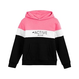 Hoodie 4F BASIC Pink/White/Black