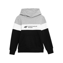 Hoodie 4F BASIC White/Grey/Black