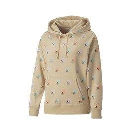 Hoodie Puma Love All Over Print Beige
