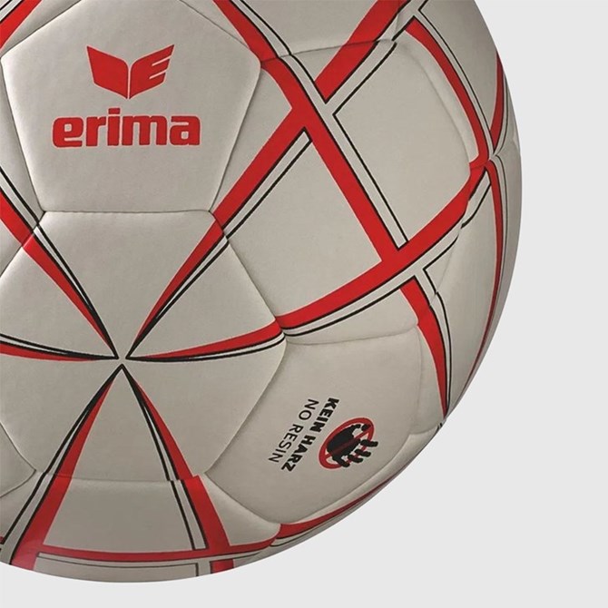 Erima Magic White Training Pallone Da Pallamano, Bianco/rosso, Senza Resina, Vescica In Lattice