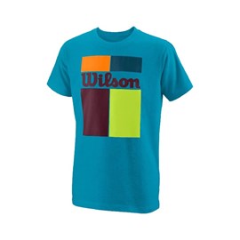 Dječja majica Wilson Grid Tech Blue