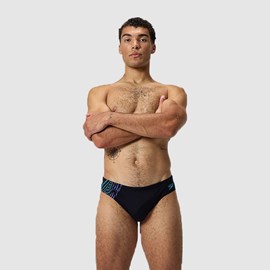 MUŠKE KUPAĆE GAĆE SPEEDO TECH PANEL 7CM BRIEF BLACK/BLUE