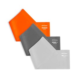Set guma za vježbanje Spokey Ribbon Orange/Grey