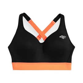 sportski grudnjak 4F HIGH SUPPORT RUNNING Black