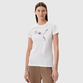 ŽENSKA MAJICA PUMA GRAPHICS FLORAL CAT WHITE