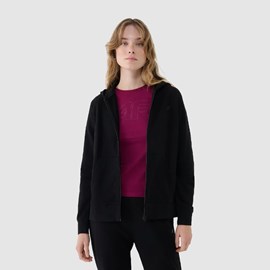 ŽENSKI GORNJI DIO TRENIRKE 4F ZIP-UP BLACK